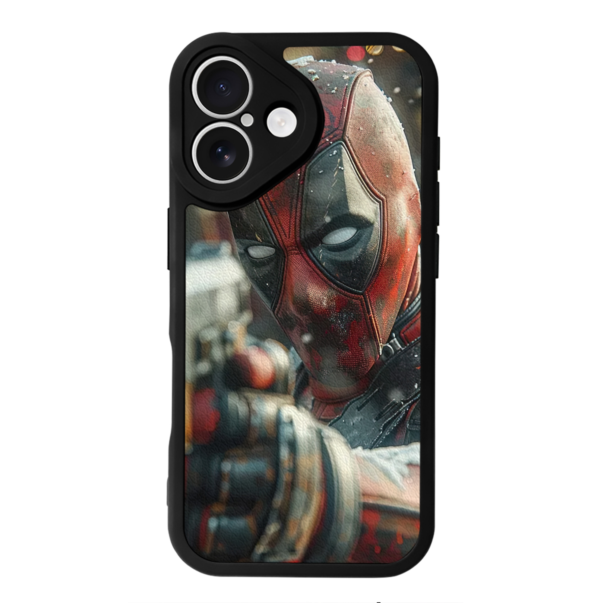 （画像用） Deadpool デッドプール 【iPhone 16シリーズ対応】シリコンスマホケース（レザー調） 材質：シリコン